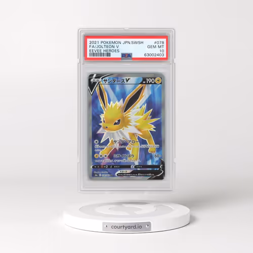 2021 Pokémon Sword & Shield Eevee Heroes #078 Jolteon V - Holo Full Art (PSA 10 GEM MINT)