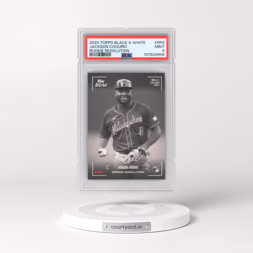 2024 Topps Black and White Rookie Resolution #RR3 Jackson Chourio (PSA 9 MINT)