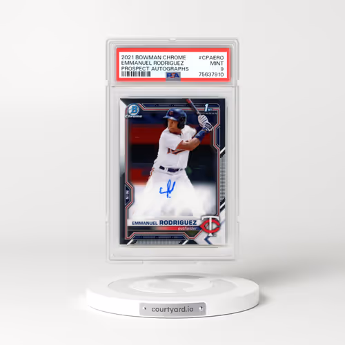 2021 Bowman Chrome Prospect Autographs #CPAERO Emmanuel Rodriguez (PSA 9 MINT)
