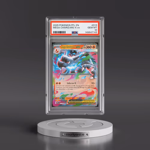 2025 Pokémon Pfl EN-Phantasmal Flames #013 Mega Charizard X EX - Holo (PSA 10 GEM MINT)