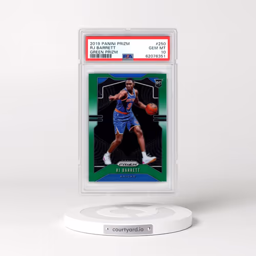 2019 Panini Prizm #250 RJ Barrett - Green Prizm (PSA 10 GEM MINT)