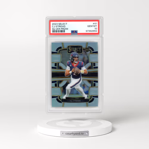 2023 Panini Select #41 CJ Stroud - Silver Prizm (PSA 10 GEM MINT)