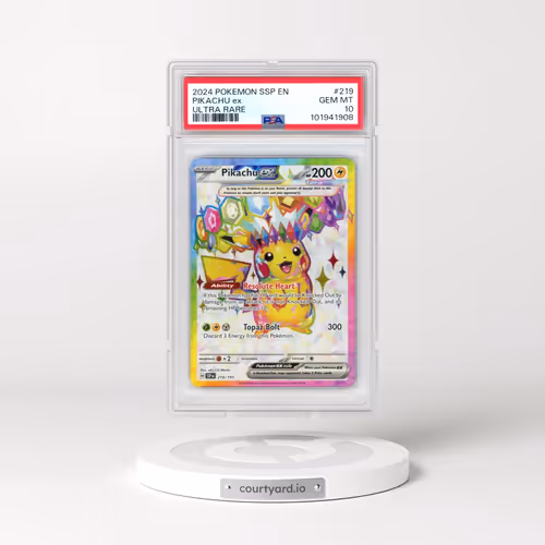 2024 Pokémon Ssp EN-Surging Sparks #219 Pikachu EX - Holo Ultra Rare (PSA 10 GEM MINT)