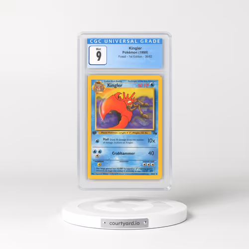 1999 Fossil #38 Kingler - 1st Edition (CGC 9 MINT)