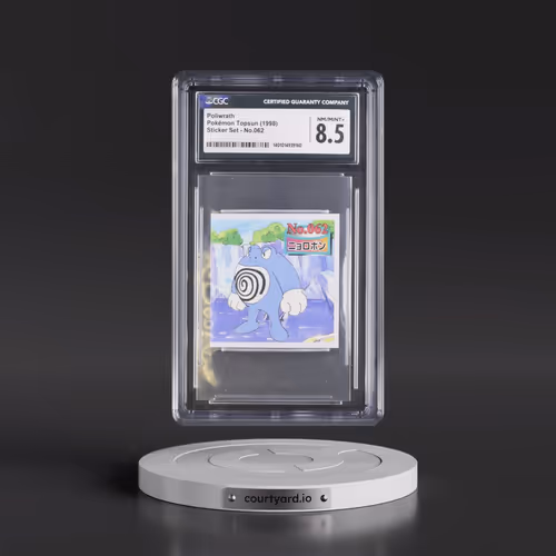 1998 Sticker Set (ã??ã??ã?? Top on back) #062 Poliwrath - (Painted Background) (CGC 8.5 NM-MT+)