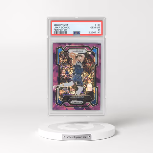 2023 Panini Prizm #110 Luka Doncic - Purple Ice (PSA 10 GEM MINT)