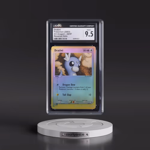2003 EX Dragon (2003 Copyright, w/ "e" Symbol) #26/97 Dratini - Reverse Holo (CGC 9.5 MINT+)