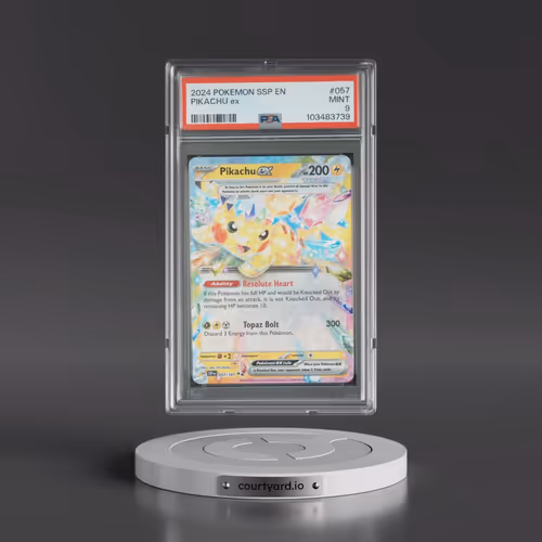 2024 Pokémon Ssp EN-Surging Sparks #057 Pikachu EX - Holo (PSA 9 MINT)