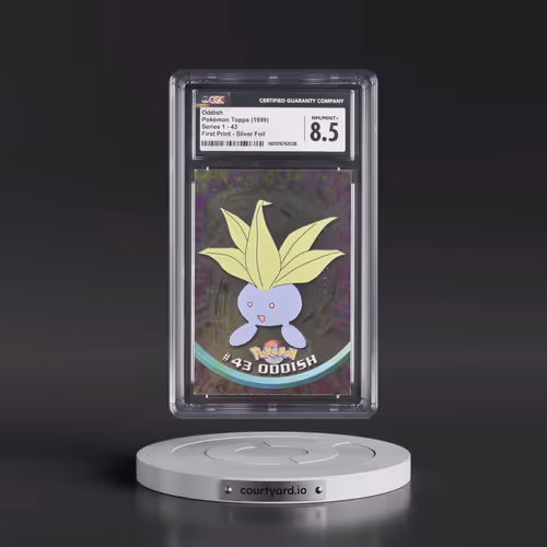 1999 Series 1 (Oval Nintendo Seal) #43 Oddish - First Print (Blue Topps Logo) Silver Foil (Smooth) (