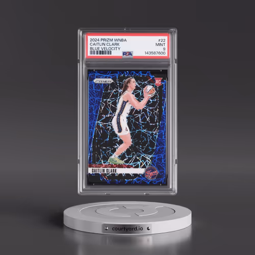 2024 Panini Prizm WNBA #22 Caitlin Clark - Blue Velocity (PSA 9 MINT)