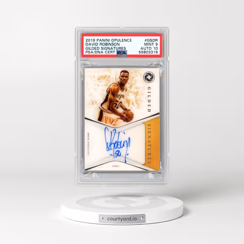 2019 Panini Opulence Gilded Signatures #GSDR David Robinson (PSA 9 MINT)