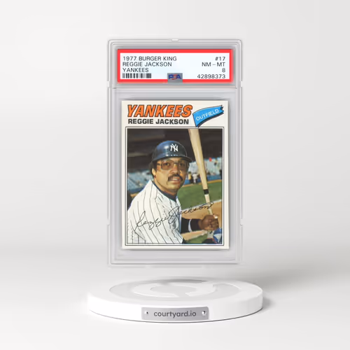 1977 Burger King Yankees #17 Reggie Jackson (PSA 8 NM-MT)