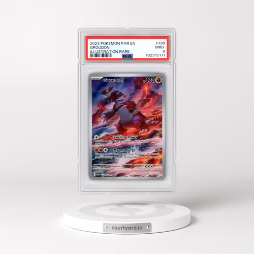 2023 Pokémon Par EN-Paradox Rift #199 Groudon - Illustration Rare (PSA 9 MINT)