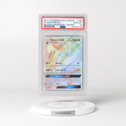 2017 Pokémon Sun & Moon Burning Shadows #160 Noivern GX - Holo Full Art Secret (PSA 10 GEM MINT)