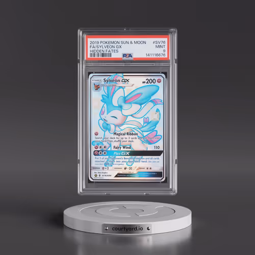 2019 Pokémon Sun & Moon Hidden Fates #SV76 Sylveon GX - Holo Full Art (PSA 9 MINT)