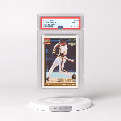 1991 Topps Desert Shield #570 Barry Bonds (PSA 8 NM-MT)