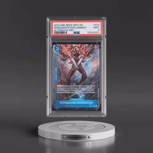 2022 One Piece OP01-Romance Dawn #073 Donquixote Doflamingo - Alternate Art (PSA 9 MINT)