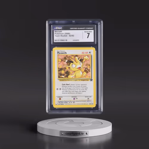 1999 Team Rocket #62/82 Meowth (CGC 7 NM)