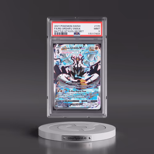 2021 Pokémon Sword & Shield Battle Styles #170 Rapid Strike Urshifu Vmax - Full Art Secret (PSA 9 MI