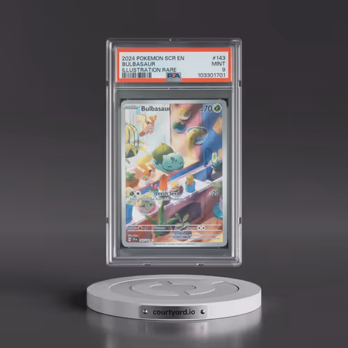 2024 Pokémon Scr EN-Stellar Crown #143 Bulbasaur - Illustration Rare (PSA 9 MINT)