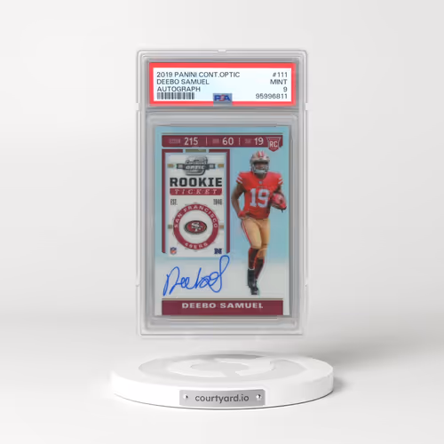 2019 Panini Contenders Optic #111 Deebo Samuel - Autograph (PSA 9 MINT)