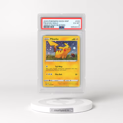 2020 Pokémon Swsh Black Star Promo #039 Pikachu - Holo Single Pack Blisters (PSA 6 EX-MT)