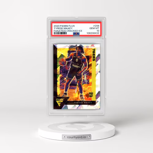 2020 Panini Flux #208 Tyrese Maxey - Fanatics Cracked Ice (PSA 10 GEM MINT)