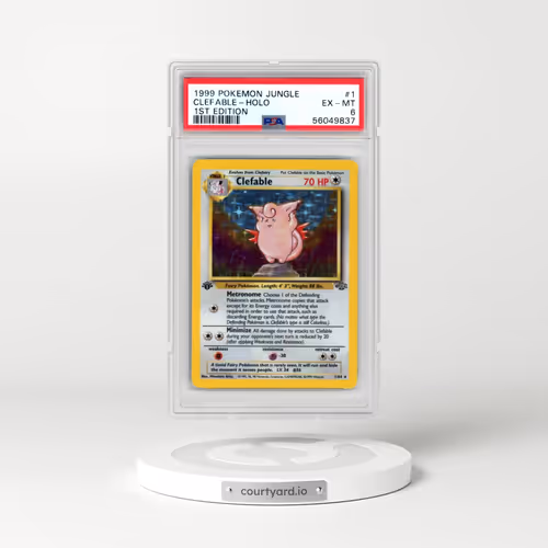 1999 Pokémon Jungle #1 Clefable - 1st Edition Holo (PSA 6 EX-MT)