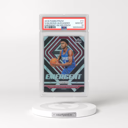 2018 Panini Prizm Emergent #11 Shai Gilgeous-Alexander - Silver Prizm (PSA 10 GEM MINT)