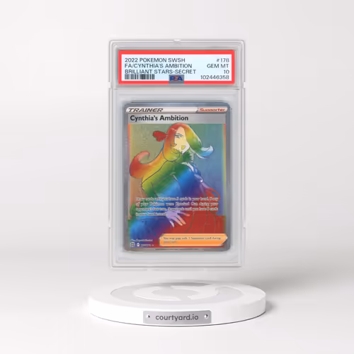 2022 Pokémon Sword & Shield Brilliant Stars #178 Cynthia's Ambition - Full Art Secret (PSA 10 GEM MINT)