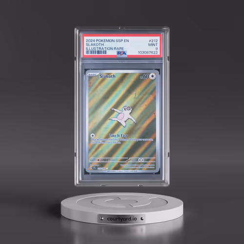 2024 Pokémon Ssp EN-Surging Sparks #212 Slakoth - Illustration Rare (PSA 9 MINT)