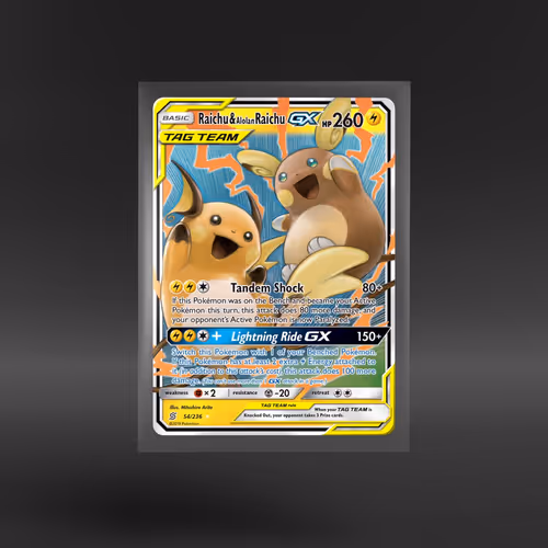 Unified Minds #54/236 Raichu & Alolan Raichu-GX