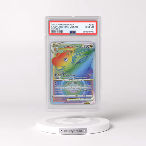2022 Pokémon Go #081 Dragonite Vstar - Full Art Secret (PSA 10 GEM MINT)