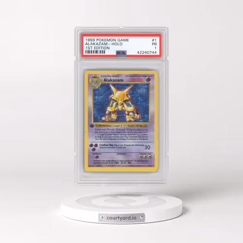 1999 Pokémon Game #1 Alakazam - 1st Edition Holo (PSA 1 PR)