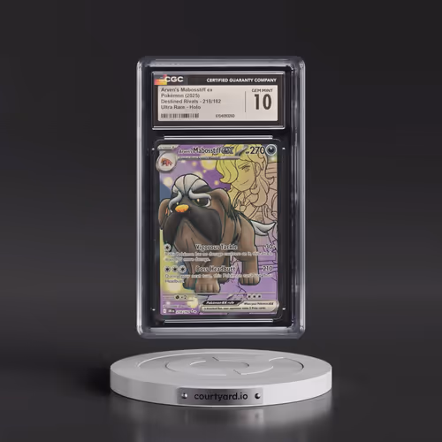 2025 Pokémon Dri EN-Destined Rivals #218 Arven's Mabosstiff EX - Holo Ultra Rare (CGC 10 GEM MINT)