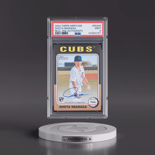 2024 Topps Heritage Real One Autographs #ROASI Shota Imanaga (PSA 9 MINT)