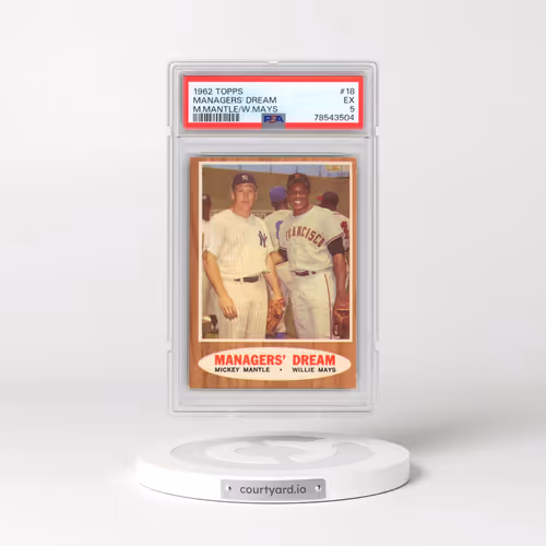 1962 Topps #18 Managers' Dream - M.Mantle/W.Mays (PSA 5 EX)