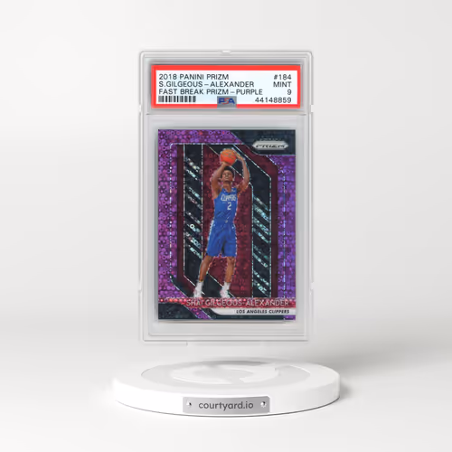 2018 Panini Prizm #184 Shai Gilgeous-Alexander - Fast Break Prizm-Purple (PSA 9 MINT)