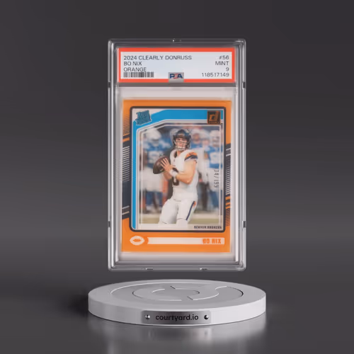 2024 Panini Clearly Donruss #56 Bo Nix - Orange (PSA 9 MINT)