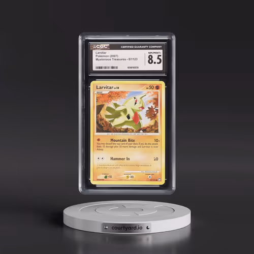 2007 Mysterious Treasures #87/123 Larvitar (CGC 8.5 NM-MT+)