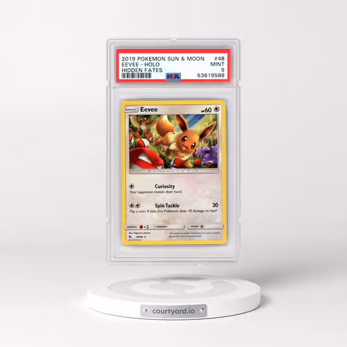 2019 Pokémon Sun & Moon Hidden Fates #48 Eevee - Holo (PSA 9 MINT)