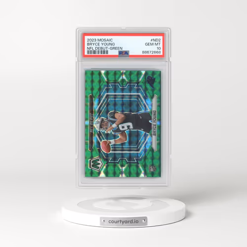 2023 Panini Mosaic NFL Debut #ND2 Bryce Young - Green (PSA 10 GEM MINT)