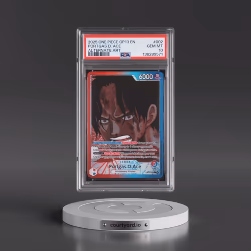 2025 One Piece OP13-Carrying on His Will #002 Portgas D. Ace - Alternate Art (PSA 10 GEM MINT)
