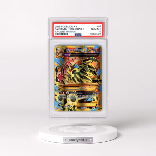 2015 Pokémon XY Ancient Origins #97 Primal Groudon EX - Holo Full Art (PSA 10 GEM MINT)