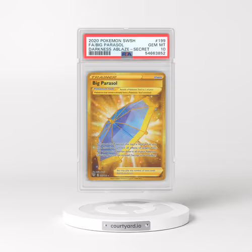 2020 Pokémon Sword & Shield Darkness Ablaze #199 Big Parasol - Full Art Secret (PSA 10 GEM MINT)