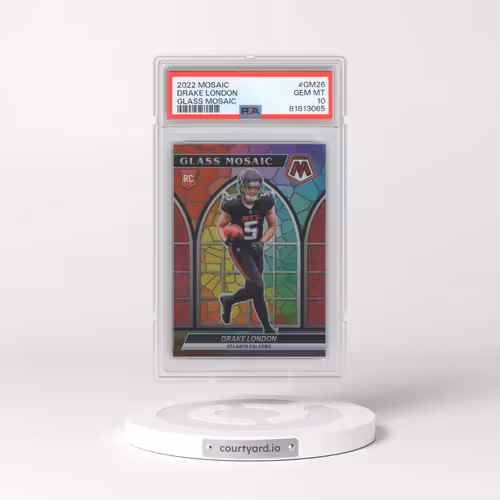 2022 Panini Mosaic Glass Mosaic #GM26 Drake London (PSA 10 GEM MINT)