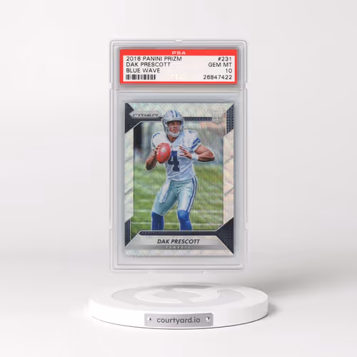 2016 Panini Prizm #231 Dak Prescott - Blue Wave Prizm (PSA 10 GEM MINT)