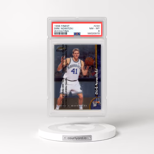 1998 Finest #234 Dirk Nowitzki - w/Coating (PSA 8 NM-MT)