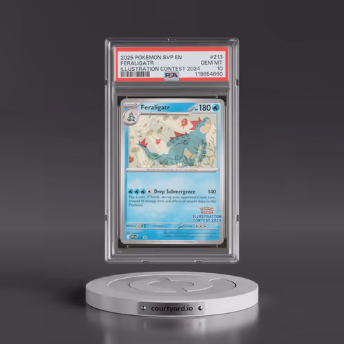 2025 Pokémon Svp EN-SV Black Star Promo #213 Feraligatr - Illustration Contest 2024 (PSA 10 GEM MINT
