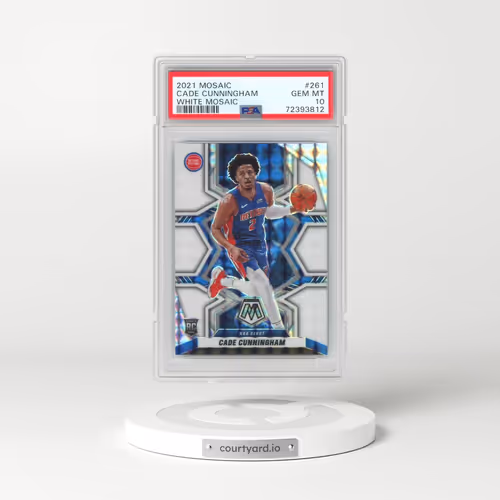 2021 Panini Mosaic #261 Cade Cunningham - White Mosaic (PSA 10 GEM MINT)